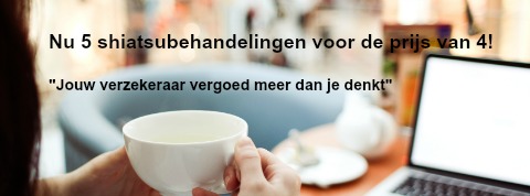 Nu 5 shiatsubehandelingen voor de prijs van 4!